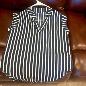 Striped sleeveless blouse NWOT